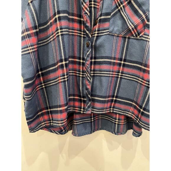 Urban Outfitters BDG Brendan Drapey Flannel Plaid Button Shirt Sz SP - Picture 6 of 8